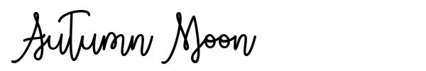Autumn Moon font preview